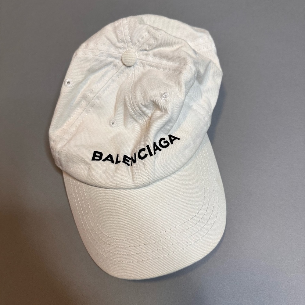 Balenciaga Ivory Logo Cap